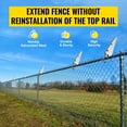 thumbnail image 3 of VEVOR Barbed Wire Arm Set of 10 Extend Arm Barbed Wire for 1-3/8" Top Rail Chain-Link Barbwire Arm Hot-Dip Galvanized Steel Cornered Barbwire Arm 45-Degree for Chain Link Fence Grapevine Trellises, 3 of 9