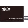 thumbnail image 6 of Tripp Lite by Eaton Hardened Copper to Fiber Media Converter - 10/100 Mbps, RJ45/ST Multimode, -10° to 60°C, 2 km (1.2 mi.) - 1 x Network (RJ-45) - 1 x ST Ports - DuplexST Port - Multi-mode..., 6 of 7