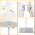 thumbnail image 4 of FreeLung Female Mannequin Torso with Metal Stand, Height 30”-46”, White, 4 of 7