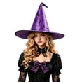 thumbnail image 2 of Helii Clearance Witch Hat for Women Halloween Costume Accessory 6 Styles Available Soft Polyurethane Fiber Comfortable Fit for Halloween Party Cosplay Photo Shoot, 2 of 4