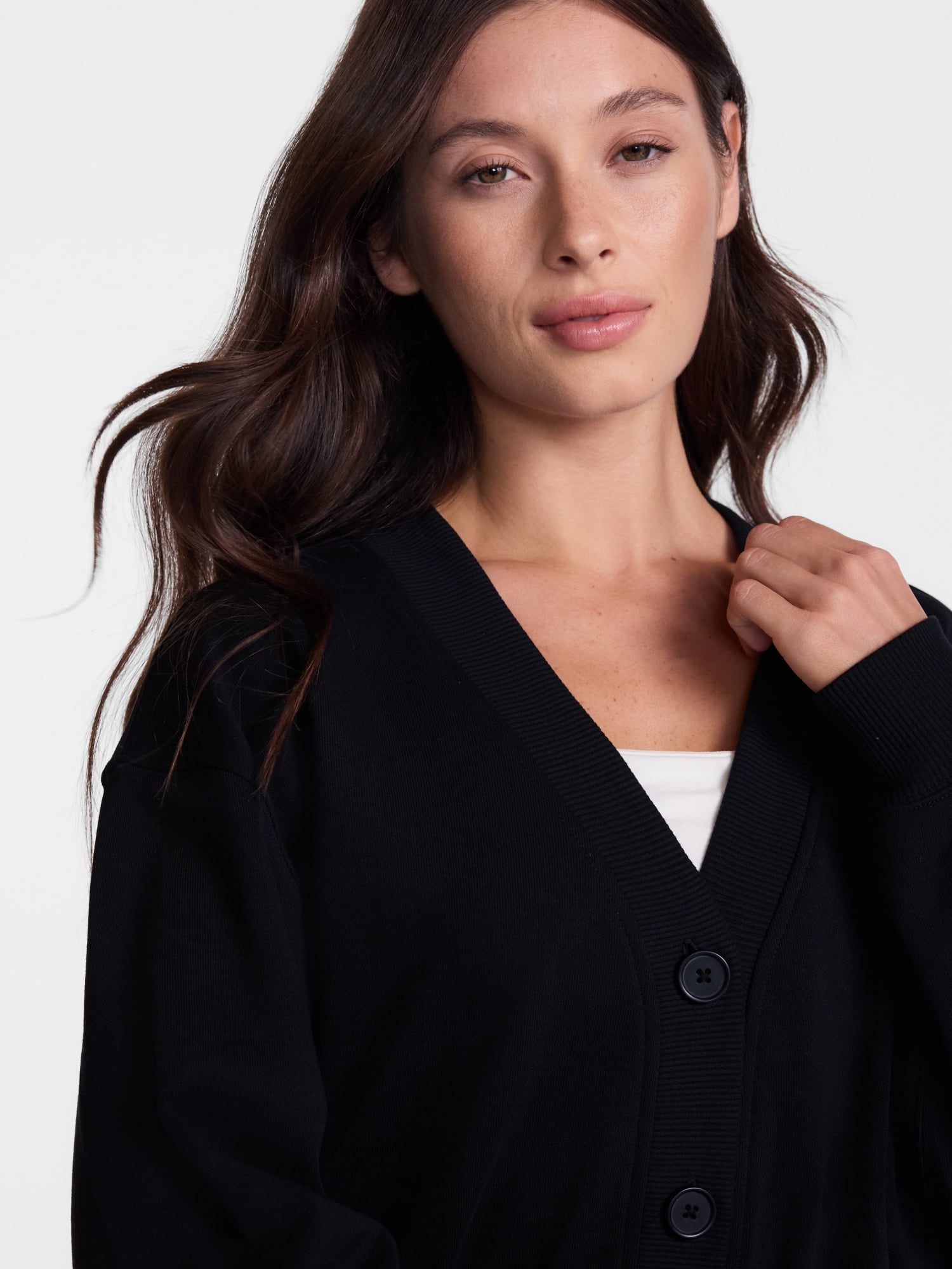 Athletic Works Women's and Women's French Terry Cardigan with Long Sleeves, Sizes XS-4X