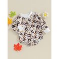 thumbnail image 3 of Arvbitana Infant Baby Sweatshirt Romper Rugby Print Long Sleeve Bodysuit Newborn Casual Jumpsuit Fall Daily Clothes 3M 6M 12M 18M, 3 of 7
