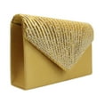 thumbnail image 3 of pitrice Women Envelope Bag Rectangular Hasp Rhinestone Stylish Fashionable Business Party Bridal Handbag Birthday Gift Gold, 3 of 9