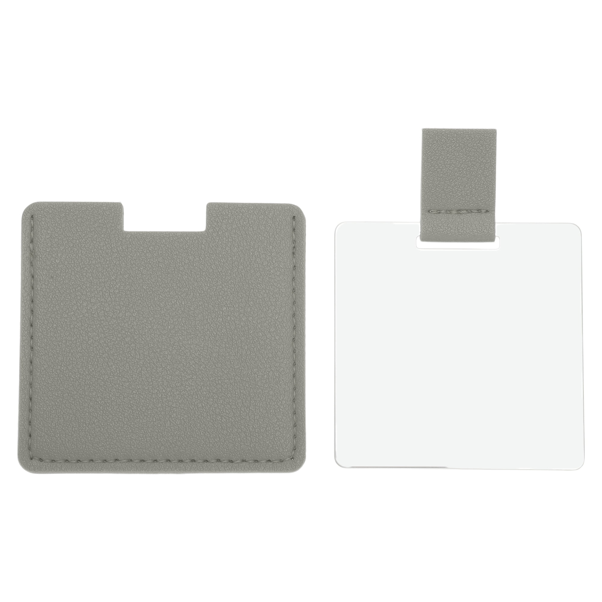 Unique Bargains 1 Pc Square Shape Makeup Mirror Light Gray
