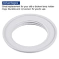 thumbnail image 4 of Uxcell E26/E27 Light Socket Rings Lamp Shade Holder Adapter Ring Replacement for Light Fixtures White 6 Pack, 4 of 5