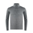 thumbnail image 3 of Doomiva Men's 3 Pcs Slim Fit Turtleneck Pullover Casual Basic Thermal Sweaters Black&Dark Gray&Gray S, 3 of 5