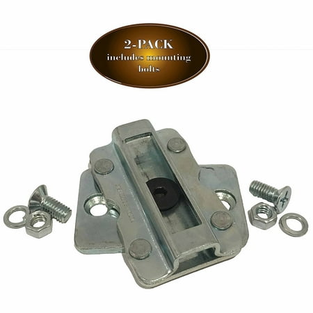 TWO E-Track Tie Down Single, Rotating Etrack Mini Plates, Swivels 360° Bolt-on Cargo Tiedowns, Mounting Bolts Included | Install in Warehouse, Trailer, Van, Dock, Marina, Trucks | 2 ETrack