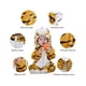 thumbnail image 2 of Mameluco de bebé unisex Mono de franela de invierno y otoño Trajes de cosplay de animales Tigre WD.WDQZL Ropa, 2 of 5