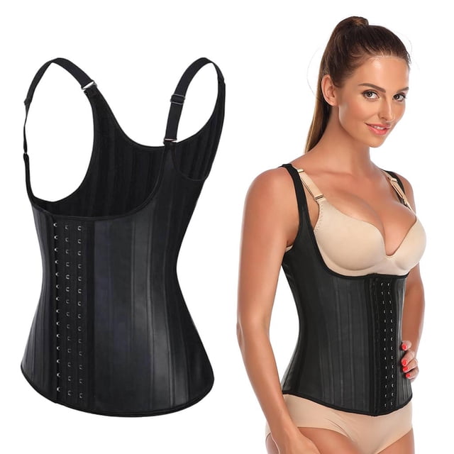 Chaleco de entrenamiento de cintura Hugo Push Up Acero Deshuesado Negro L