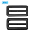thumbnail image 3 of Uxcell 1.5'' x 2.4" Resin Scarf Ring Clip 20 Pcs Rectangle Scarf Ring Buckles for Decoration Black, 3 of 6