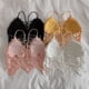 thumbnail image 5 of Top corto tipo bralette de encaje para mujer - Ribete festoneado, tirantes ajustables, poliéster, informal/fiesta - Talla única, 5 of 6
