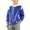 Blue, variant on Grblisyd Kids Varsity Fleece Jacket Girls Boys Baseball Jacket Long Sleeve Bomber Coat School Uniform with Pocket