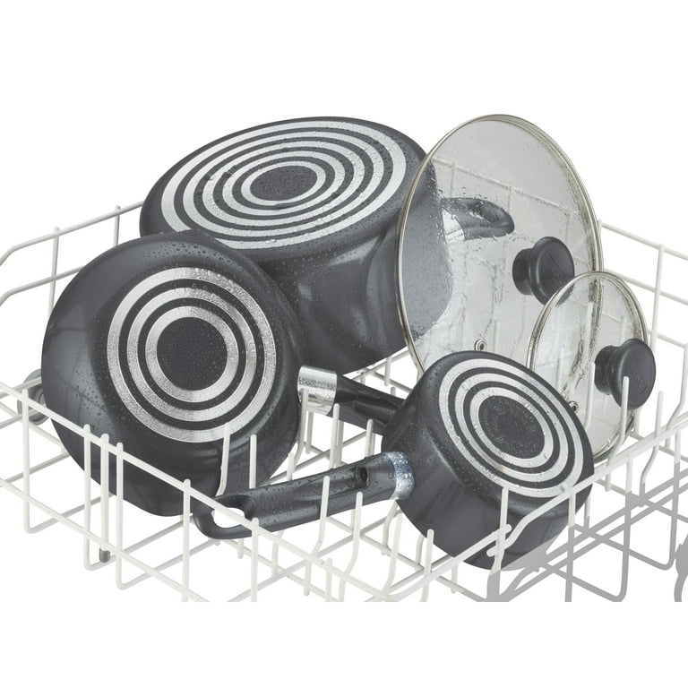 T-fal Initiatives 10-Piece Aluminum Nonstick Cookware Set in Black B208SA64  - The Home Depot