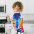thumbnail image 4 of Colorful Tie Dye Symmetric Pattern Kids Aprons for Girls and Boys,Adjustable Neck Strap Toddler Aprons for Kids Cooking Baking, 4 of 6