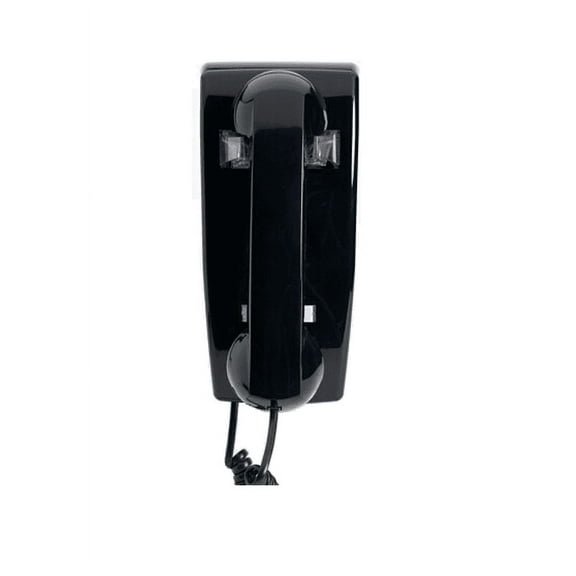 No Dial Wall Phone with Ringer - BLACK by HQTelecom