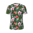 thumbnail image 4 of T Shirt For Men Sportswear T-Shirt For Men Pink Red Flower T-Shirts Harajuku Palm Leaf Print Summer, 4 of 7