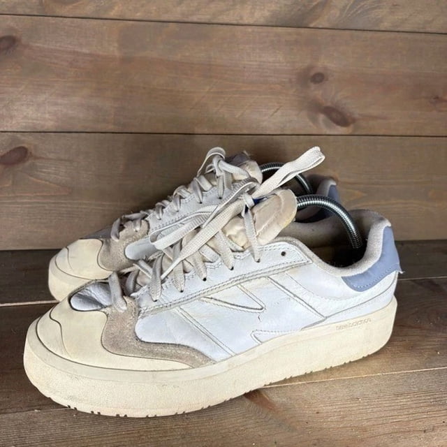new balance CT 302 mens size 10.5 shoes white leather comfort walking sneakers