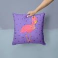 thumbnail image 2 of Carolines Treasures LD6154PW1414 Flamingo Bird Indoor & Outdoor Fabric Decorative Pillow, 2 of 4