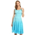 thumbnail image 5 of Sakkas Spring Maiden Ombre Peasant Dress - Baby Blue - One Size, 5 of 6