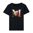 thumbnail image 5 of Valentine Top for Women, Floral Printed T Shirts for Women, Short Sleeve Tee Women's Lover Printed T-Shirt Crew Neck Short Sleeved Tops Blouse, 5 of 5