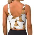 thumbnail image 3 of Xecao German Shepherd Dog for Sports Bra with Removable Pads, Crop Tank Top Design, Women's Longline Sports Bra - Non-Wired - Large, 3 of 9