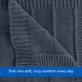 thumbnail image 3 of Mainstays Windowpane Knit Greystone Throw, 50 in x 72 in, 3 of 6