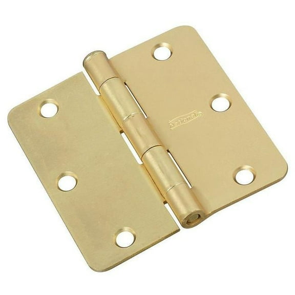 National Manufacturing NM830227 3.5 x 3.5 in. Satin Brass Butt Hinge