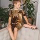 thumbnail image 4 of Balery Vintage Sunflower Cow Conjunto de Pijama Infantil de Manga Corta con Estampado – Ropa de Dormir de Algodón Suave-XX-Large, 4 of 6