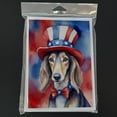 thumbnail image 3 of Saluki Patriotic American Greeting Cards Pack of 8 7 in x 5 in, 3 of 3