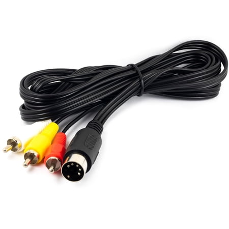 mistyhony 6FT 5Pin to RCA AV Audio Video Cable, Dual Channel Connection Cord for Sega Genesis 1, Mega Drive 1, TV & Audio Equipment