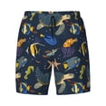 thumbnail image 4 of Lsque Mens Swim Trunks Undersea Animals Pattern - Bathing Suit Compression Liner - Beach Swim Shorts Swimwear - (S-3XL) - Stretch Quick Dry -Large, 4 of 9