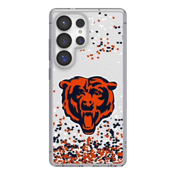 Chicago Bears Galaxy Clear Case with Confetti Design