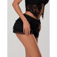 thumbnail image 5 of Women Y2k Ruffle Lace Shorts Summer Elastic Waist Layered Slim Fit Casual Mini Shorts Club Streetwear, 5 of 7