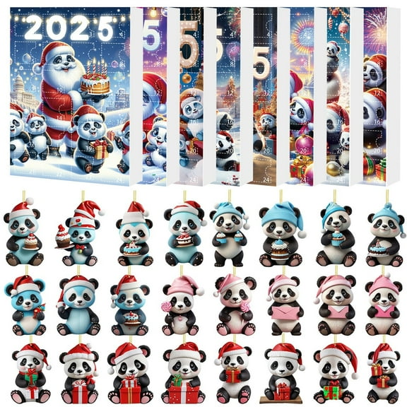 Xuniizn Advent Calendar 2025, Christmas Countdown Calendar with Acrylic Dolls Toys Christmas Ornaments, 24 Day Christmas Calendar for Holiday, Holiday Giftss, Christmas Decorations for Home