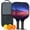 Black-1, variant on Pickleball Paddles Set Of 2, Fiberglass Surface, Thunder, Speed Print, 4 Balls & Bag