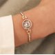 thumbnail image 3 of Brazalete de joyería Brazalete versátil para mujer Brazalete de diamantes con destellos de temperamento simple Joyas de brazalete de circón - Oro rosa Sincero Electrónica, 3 of 5
