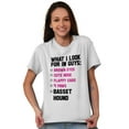 thumbnail image 2 of Animal Ladies TShirts Tees T For Women What I Look For In Guys Basset Hound Dog Gift, 2 of 2