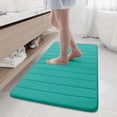 thumbnail image 1 of Alfombra de baño de espuma viscoelástica Buganda, color verde azulado, 120 x 60 cm, ultrasuave, 1 of 8