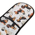 thumbnail image 2 of Dailycode Double Sided Oven Mitt with Loop Heat Resistant Kitchen Long Potholders 7" x 35" Cartoon Happy Dachshund, 2 of 6