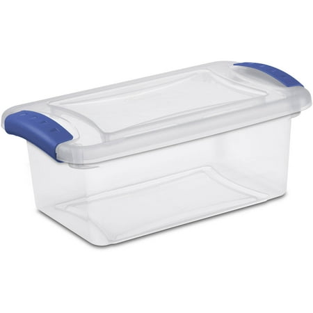 Sterilite 7 Quart Stadium Blue Latch Box, 2 Piece