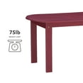 thumbnail image 6 of Linon Adirondack Sturdy Solid Acacia Wood Outdoor Coffee Table in Red Stain, 6 of 12