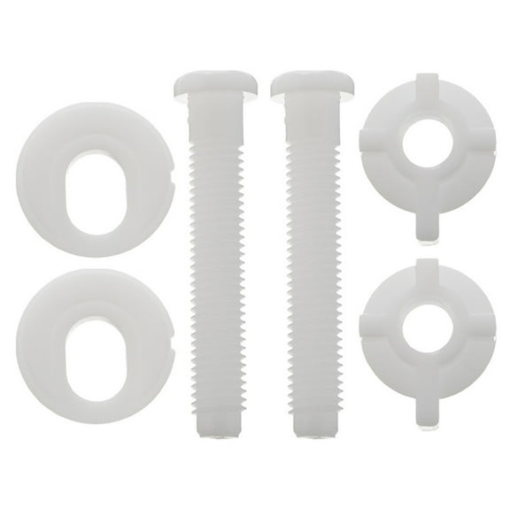 WHAMVOX  2 Pcs Toilet Seat Fixing Screws Covers Replacement Universal White