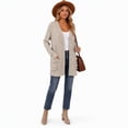 thumbnail image 4 of Cardigan Sweaters for Women Lightweight Long Sleeve Open Front Ribbed Knit Cardigans with Pockets Fall Winter Casual Outerwear, 4 of 7
