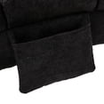 thumbnail image 5 of Linen Massage Chaise Lounge Indoor Chair, Electric Massage Sleeper Chair, Modern Upholstered Long Lounger Sofa for Office Bedroom, Living Room, Black, 5 of 9