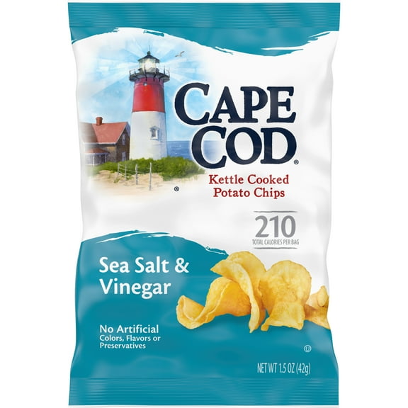 Cape Cod Sea Salt & Vinegar Chips, 1.5 oz Bag