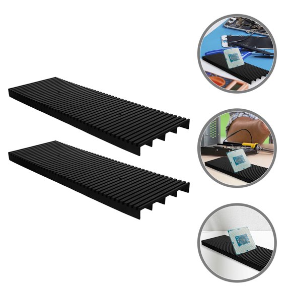 HAMPPLIES 2Ud Estante Antiestático Para Con Compacto Y Material Resistente En Color Negro