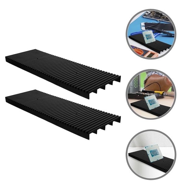 HAMPPLIES 2Ud Estante Antiestático Para Con Compacto Y Material Resistente En Color Negro