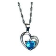 thumbnail image 2 of XWSHYW Collares Colgantes Nueva Moda Collar Colgante En Forma de Corazón Cadena Hasta La Clavícula Regalo de Vacaciones, 2 of 6