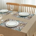 thumbnail image 3 of Leopard and Tiger Pattern Summer Placemats Table Placemats Set Of 4-Linen Kitchen Washable Placemats Table Mats 11.8"x17.7"Non-Slip Heat Resistant, 3 of 6