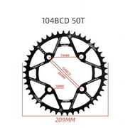 (One Piece) 104BCD Disc 44T46T48T50T52T Disc Mountain Bike Single Speed Positive and Negative Gear Disc (50T)